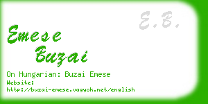 emese buzai business card